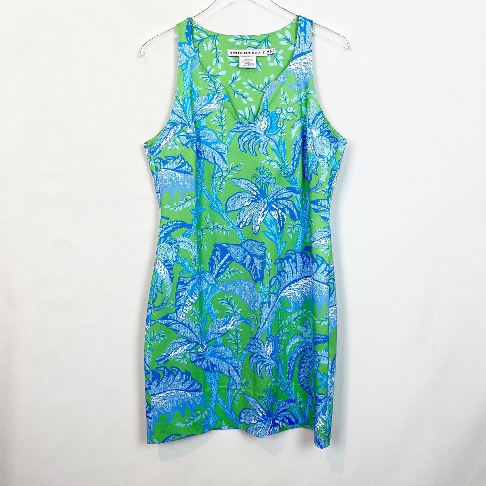 Gretchen Scott Tropical Print Shift Dress M